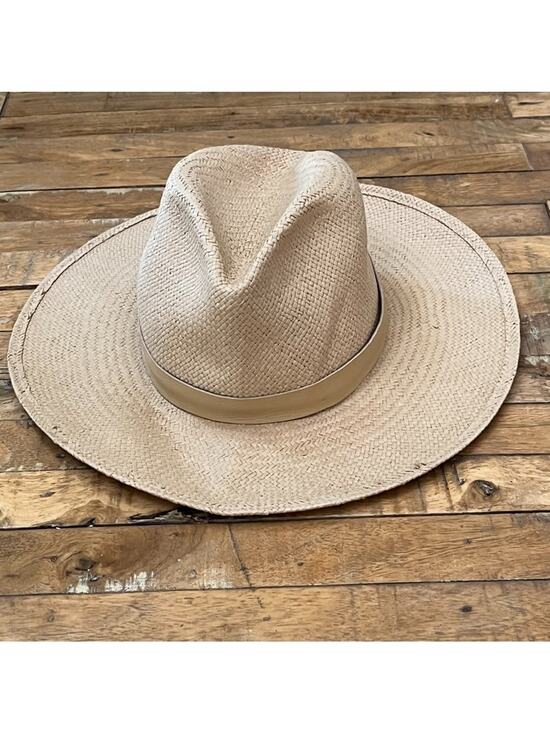 Janessa Leoné Women\'s Size Medium Beige Straw Simone Fedora Hat main image 9